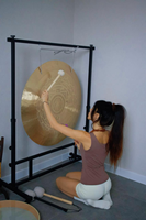 24-52 Inch Square Type Gong Stand with Wheels for Handmade Gong