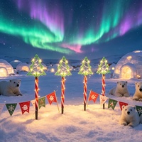 Neue Solarbetriebene Weihnachtsbaum-Bodenlampe für Außenbereich IP44-Zertifiziert im Retro-Nostalgischen Stil Weihnachtliche Dekorative Beleuchtung