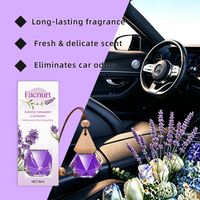 FISHLEANO Diffuseur d'huiles essentielles liquides à la lavande, désodorisant de voiture suspendu, parfum frais, lot de 4
