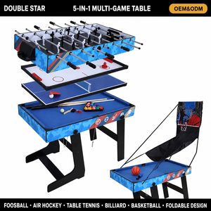 OEM 5-in-1 Multifunktions-Spieltisch Billard Airhockey Fußball Tennis Basketball Snooker-Tisch für Kommerziellen Billardtisch-Großhandel - Product Image 1