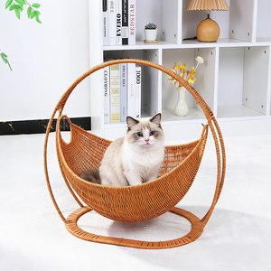 Panier pour animaux de compagnie de luxe, écologique et élégant, en rotin plastique, nouveau design, pour chat et chien, vente chaude - Product Image 5