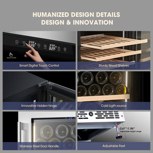 Refroidisseur de vin et de boissons électrique intelligent à température constante, à commande tactile numérique, en acier inoxydable, 130L 41 - Product Image 5