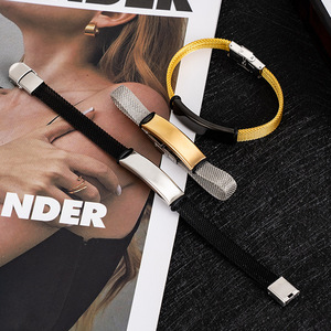 Bracciale personalizzato in acciaio inossidabile per coppie - Product Image 4