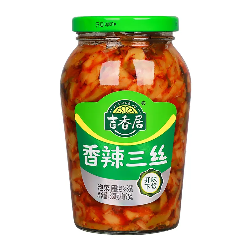 Toptan 2022 fabrika toptan Jixiangju baharatlı 3 ipek 330g hardal marka Pickle baharat