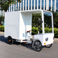 Quadricycle électrique robuste à 4 roues avec caisse fermée pour la livraison de colis sur le dernier kilomètre – Vélo électrique pour coursiers et logistique postale