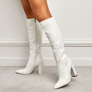 Bottes à talons épais en PU pour femme, style western, collection automne-hiver 2025, pour l'extérieur - Product Image 1