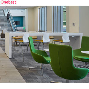 Bancone Moderno per Negozio di Telefonia iPhone, Tavolo Espositivo Alto in Superficie Solida - Product Image 2