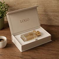 Boîte rigide portable de luxe personnalisée pour cosmétiques, recyclable, avec logo, pour parfum, rouge à lèvres, coffret cadeau avec fermeture magnétique, inserts et doublure