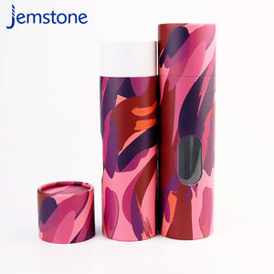 Custom Design Recyclable Cylinder Packaging Box for T-shirt Towels Scarves Clothing Paper Tube Packaging with <b>Clear</b> Windows - Product Image 1