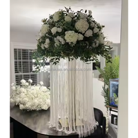 Décoration de table d'événement de luxe, perles métalliques, support de fleurs doré, centre de table en cristal doré pour mariage