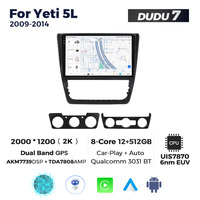 DUDUAUTO para Skoda Yeti 5L 2009-2014, Sistema Multimedia Android Modificado para Auto, Navegación Bluetooth, Carplay, Pantalla de Visión Trasera