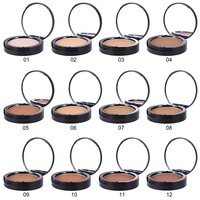 Poudre compacte végan personnalisée 12 couleurs de fond de teint poudre matte de fond de teint longue durée à couverture complète pour toutes les peaux