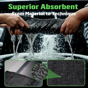 Toalla de Microfibra para Secado de Autos con Logotipo Personalizado, 500/600/650 g/m², Absorbente, Antiarañazos, de Secado Rápido - Product Image 2