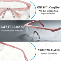 Lunettes de soleil de sport personnalisables légères et transparentes, anti-buée, anti-éclaboussures, verres optiques UV400, monture PC demi-cerclée