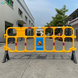 Barrière de circulation temporaire en plastique HDPE, garde-corps de contrôle des foules, clôture de sécurité routière, haute durabilité, hauteur 1000 mm, longueur 2000 mm pour - Product Image 4