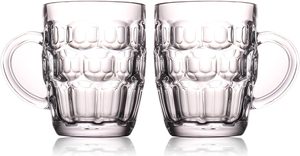 Verre à vin à picots de type stein, style pub britannique, avec poignée, gravé, pour les fêtes à domicile - Product Image 3