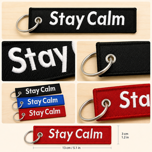 Custom Logo Airplane Car Motorcycle Fabric Woven Key Tag Automotive Jet Tag Customizable Letter Embroidered Keychain - Product Image 5