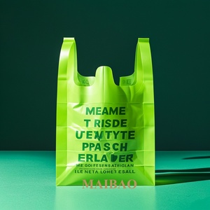 Écologique à base de plantes matériau pla pbat t-shirt <span class=keywords><strong>bio</strong></span> dégradable compostable shopping bolsas biodégradable épicerie sac en plastique - Product Image 2