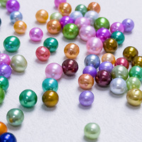 Perles d'eau douce naturelles colorées de qualité supérieure Muses Jewels, rondes de 6 mm à 8 mm, pour la fabrication de colliers, Perlen Fur Die Schmuck Herstellung