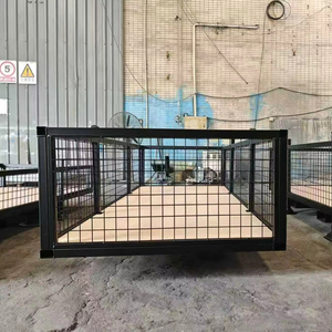 Estante de Alambre de Acero Resistente con Plataforma de <span class=keywords><strong>Madera</strong></span>, Caja de Paletización Metálica Apilable, Estanterías de Almacenamiento para Almacén - Product Image 1