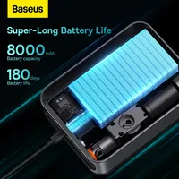 Baseus-Démarreur de voiture 2 en 1 avec compresseur à air, pompe à pneu, chargeur de batterie d'urgence, dispositif de démarrage