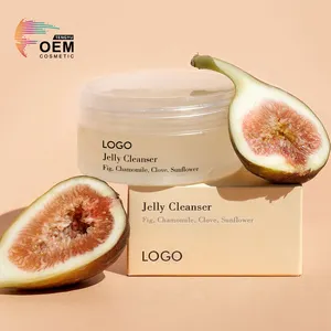 Private Label Natural Fig Chamomile Cleansing Milk Remove Excess Oil Purify Pores Balance Skin Facial Clarifying Gel Jelly Clean