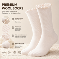 Fabricant professionnel OEM, logo personnalisé, chaussettes en laine mérinos épaisses antidérapantes, chaussettes quotidiennes chaudes et confortables pour hommes et femmes