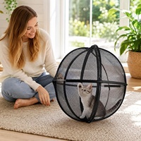 Nouvelle Arrivée en Gros : Cage à Roulettes d'Extérieur pour Chat, Cage à Roulettes en Maille pour Chat et Hamster, Maison Pop-Up pour Chat, Cage Portable pour Animaux de Compagnie