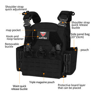 Gilet tactique multifonctionnel Artex en nylon léger à libération rapide, porte-plaque MOLLE pour extérieur – Offre spéciale - Product Image 3