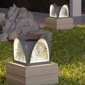 Lampes <span class=keywords><strong>de</strong></span> poteau <span class=keywords><strong>de</strong></span> portail <span class=keywords><strong>de</strong></span> jardin en acier inoxydable IP Villa Paysage 65 Étanche LED Alimenté par batterie Lampes <span class=keywords><strong>de</strong></span> poteau principal et <span class=keywords><strong>de</strong></span> clôture - Product Image 2