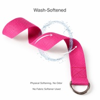 Pilates Barre Bio-Baumwoll-Stretchband mit D-Ring, verstellbar, strapazierfähig, rutschfest für Unisex Ballett, Tanz, Flexibilität und Splits