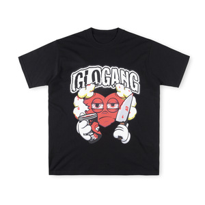Glo Gang <span class=keywords><strong>Boyz</strong></span> Worldwide Graphic Tee-shirt 100% coton tricoté <span class=keywords><strong>noir</strong></span> et blanc imprimé de dessins animés de haute qualité T-shirt de créateur pour hommes - Product Image 1