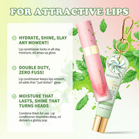 Set de Labiales Bad Babe: Brillo Labial Transparente Mineral Frutal Esmerilado con Llavero, Hidratante y Voluminizador de Larga Duración