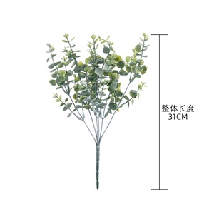 Bouquet de fleurs artificielles en eucalyptus CallaFloral, vert, PVC, décoration intérieure, artisanat de mariage - Product Image 4
