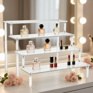 Étagère de présentation en acrylique transparent à 3 niveaux pour comptoir, présentoir pour parfums, cosmétiques, vitrine de vente au détail - Product Image 1