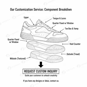 Xinzirain tùy chỉnh unisex thường chính hãng da thể thao skatingboard ren-up dày duy nhất đi bộ Sneakers - Product Image 2