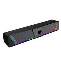 Nueva Barra de Sonido Estéreo USB 2.0 de 6W con Entrada Auxiliar de 3.5mm, RGB Dinámico, 2 en 1, para Juegos de PC, Altavoces BT para Computadora