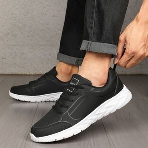 Zapatillas Deportivas para <span class=keywords><strong>Hombre</strong></span> 2026, Diseño Original, Parte Superior de PU Impermeable, Suela Ligera de EVA, Tallas Grandes, Color Negro, Estilo Plano para Caminar - Product Image 5