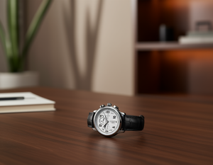 Orologio Meccanico HYF 40mm con Cassa in Acciaio Inossidabile, Cinturino in Pelle, Cronografo, Quadrante Analogico, Design Elegante da Uomo - Product Image 2