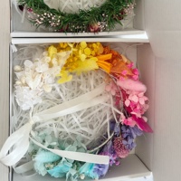 Boîte cadeau couronne florale pour fête de mariage, couronne de fleurs séchées pour mariée, vente en gros, artisanat personnalisé, accessoires capillaires floraux romantiques et éternels pour elle