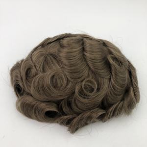 Emeda แฮร์พีชผมสีน้ำตาลอ่อนประดับลูกไม้ด้านหน้าระบบสำรองสำหรับ<span class=keywords><strong>ผู้ชาย</strong></span>วิกผมปลอมระบายอากาศได้ดีทำจากโพลี - Product Image 6