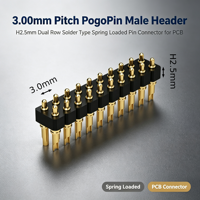 Connecteur à broches à ressort Denentech 3,00 mm, pas de 3,00 mm, double rangée, type à souder, pour PCB