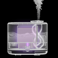 Diffuseur d'aromathérapie intelligent à ultrasons à brume froide, contrôle de l'humidité par bouton, capacité 3L, fonctionnement silencieux <36dB pour