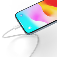 Kabel Data Pengisian Cepat Mietubl PD 60W Tipe C ke Tipe C 6A, Kabel Kepang Tembaga Murni untuk Ponsel, Tablet, Komputer