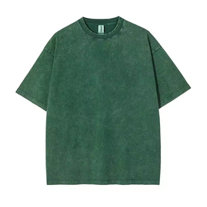T-shirt en coton pour homme, logo personnalisé imprimé par transfert thermique, vêtement décontracté d'été, respirant, poids moyen, tricoté, avec motif lettre sur le devant - Product Image 3