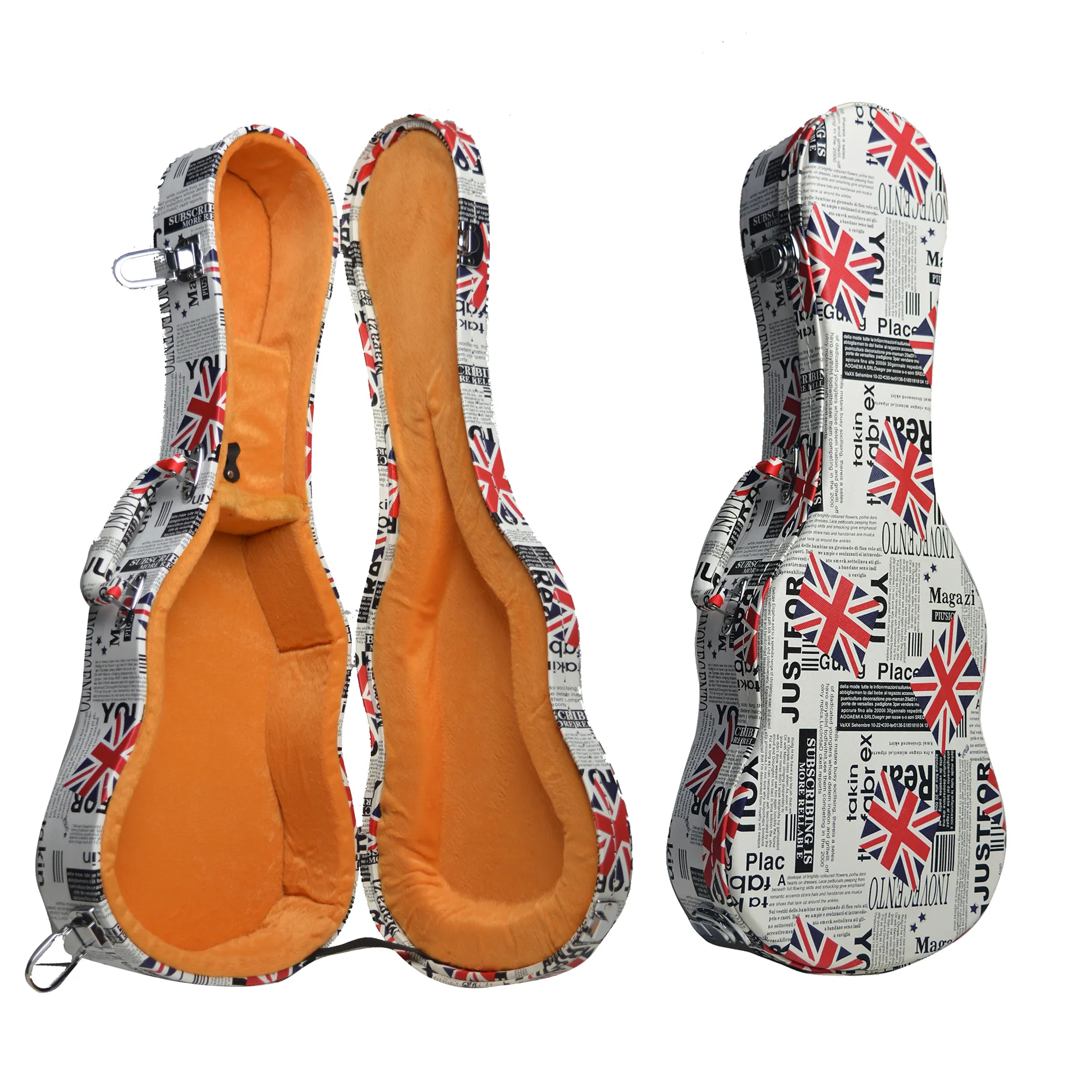 Capa dura para violão e violão, melhor caixa personalizada de fábrica para violão pequeno de 24 polegadas, sacos e capas para instrumentos