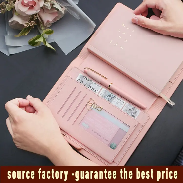 Nette PU Leder Notebook A5 B6 Planer 2022 Agenda Geschenk Artikel Mit Angepasst Förderung Logo Rosa Tagebuch Notebook