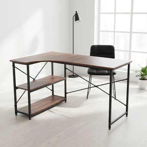 Bureau <span class=keywords><strong>d</strong></span>'ordinateur <span class=keywords><strong>d</strong></span>'<span class=keywords><strong>angle</strong></span> simple PB moderne Mobilier de bureau en bois en forme de L modulaire et extensible pour les études ou le travail - Product Image 3