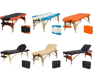 Cambodia Fabriek Lichtgewicht Draagbare Verstelbare Houten Opvouwbare Spa Massage Bed Comfortabele Salon Hotel Gezichtshouder - Product Image 1