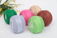 Fil de dentelle 100 % coton de haute qualité marque YuHeng, résistance 2600CN, torsion élevée, tricot serré, diverses couleurs pour crochet et travaux manuels DIY
